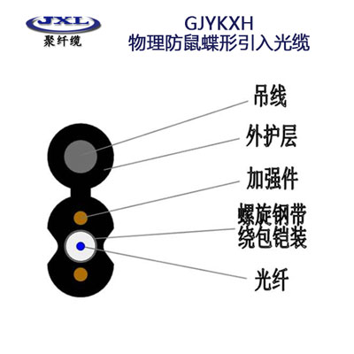 物理防鼠蝶形引入光缆